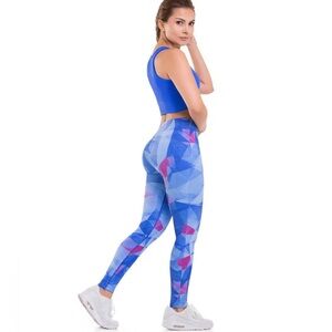 Ultra Compression and Abdomen Control Fit Legging Crystal Blue - Style 921